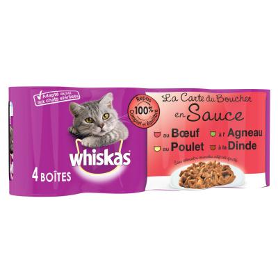 Whiskas La Carte 12 x 390 / 400 g - La Carte du Boucher en sauce (12 x 400 g)