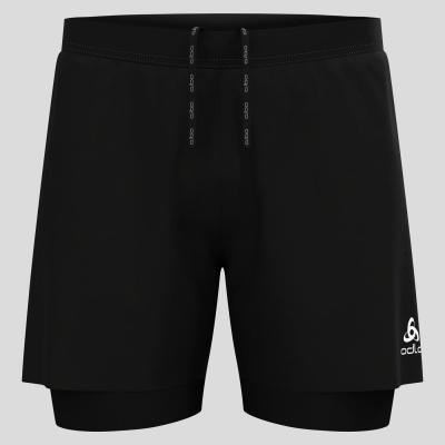 Short Odlo Zeroweight 2 En 1 M V&ecirc;tement Running Homme - L Noir