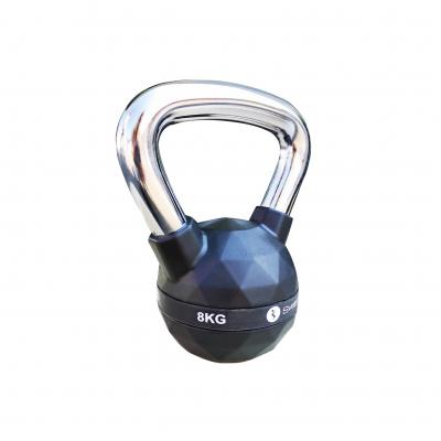 Kettlebell diamant 8 kg - SVELTUS - Acier et ur&eacute;thane - Musculation - Halt&eacute;rophilie
