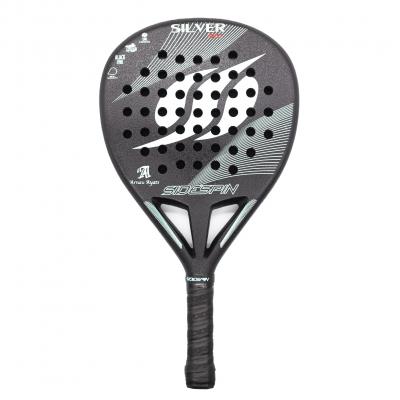 Sidespin Ss Silver Pro 3k Padel Racket Argent&eacute;