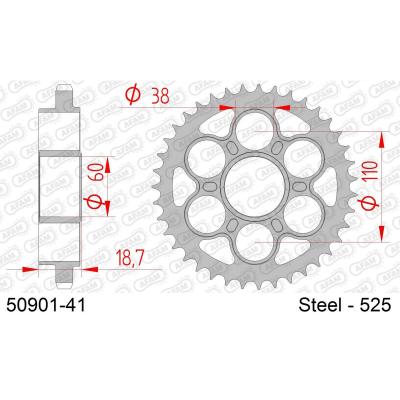AFAM Couronne acier standard 50901 - 525 taille :