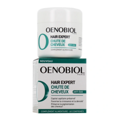 Oenobiol Ha&iuml;r Expert Chute de Cheveux Compl&eacute;ment Alimentaire 60 Comprim&eacute;s - Pot