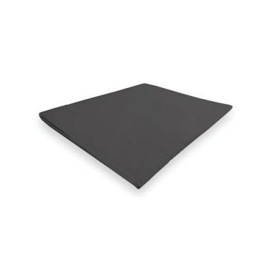 Drap plat en coton 240x300 cm percale anthracite, par soleil d'ocre
