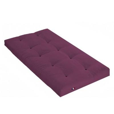 Matelas futon aubergine coeur en latex 90x190