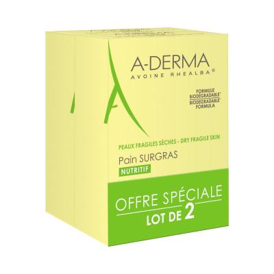 A-DERMA Les indispensables - Pain surgras lot 2* 100g