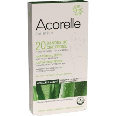Acorelle Cire d'&eacute;pilation Bandes froides en Ax 20 pcs