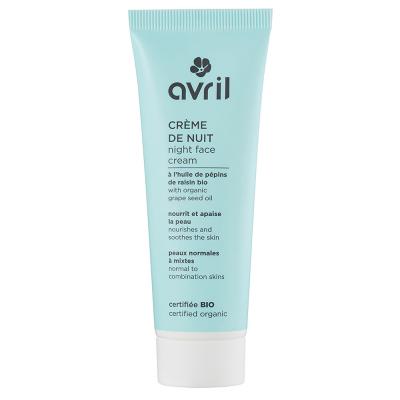 Avril Cr&egrave;me de Nuit Bio Peaux Normales &agrave; Mixtes 50ml