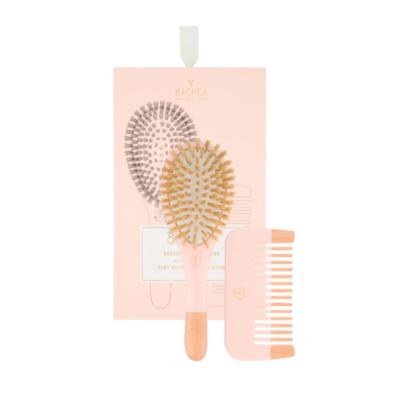 Baby Kit PinkBrosse 100% sanglier PM + peigne bois Multicolore Bachca