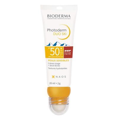 Bioderma Photoderm Duo 50+ Cr&egrave;me Visage 20ml & Stick &agrave; L&egrave;vres 2g