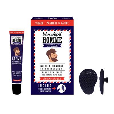 Cr&egrave;me D&eacute;pilatoire Homme Gommant Visage Blondepil - Le Tube De 20ml