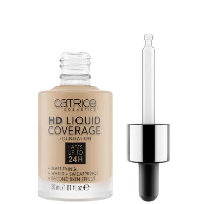 CATRICE HD Liquid Coverage Fond de Teint Liquide, Beige Chaud 40, 30 ml