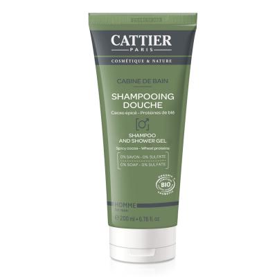 Cattier Homme Gel Douche Cabine de Bain Bio 200ml