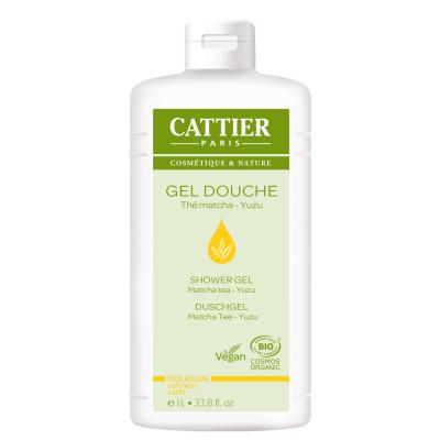 Cattier Gel Douche Th&eacute; Matcha Yuzu Bio 1L