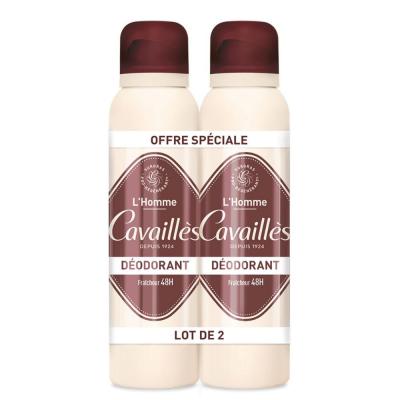 Cavaill&egrave;s - DERMATO 48H HOMME SPRAY 150MLX2 DEODORANTS 1 unit&eacute;