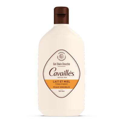 Gel De Bain Et Douche Lait Et Miel Roge Cavailles - Le Flacon De 400ml
