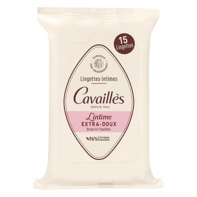Rog&eacute; Cavailles Lingettes Intime Extra Douces Paquet de 15