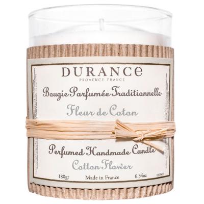 Bougie Traditionnelle DURANCE Parfum Fleur de Coton SWANN