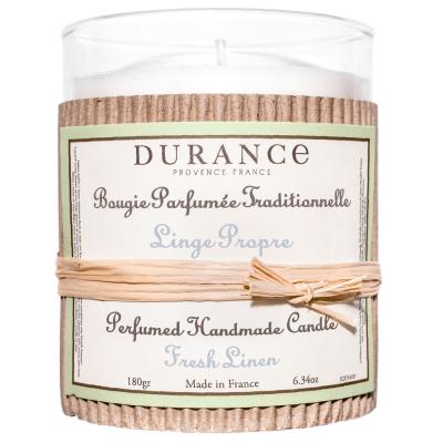 Bougie parfum&eacute;e traditionnelle Linge Propre 180gr Multicolore Durance