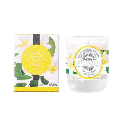 Bougie naturelle parfum&eacute;e sensuel mono&iuml; 180g Blanc Durance