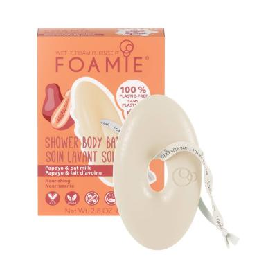 Foamie Shower Body Bar Papaya & Oat Milk 2 In 1 80g