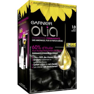 Coloration Permanente Olia GARNIER 1.0 Noir Absolu