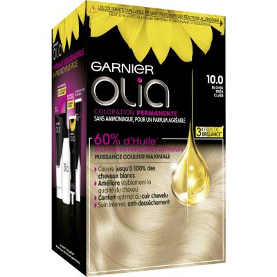 Coloration Permanente Olia GARNIER Sans Ammoniaque - 10.0 Blond Tr&egrave;s Clair