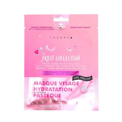 Masque Visage Hydratant - Pasteque, Biocellulose - Inuwet - Masque