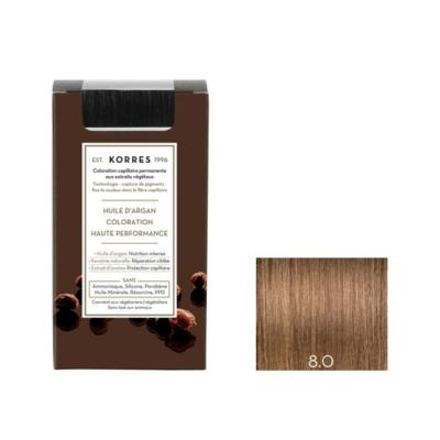 Korres Coloration Permanente Huile D'Argan Blond Clair 8.0