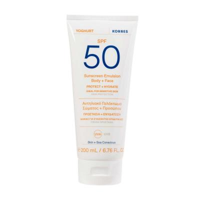 Korres &Eacute;mulsion Solaire Corps & Visage Spf50 Yaourt 200 ml - Tube 200