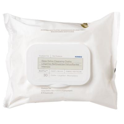 KORRES Olympus Tea Lingettes nettoyantes d&eacute;tox 30 pi&egrave;ce
