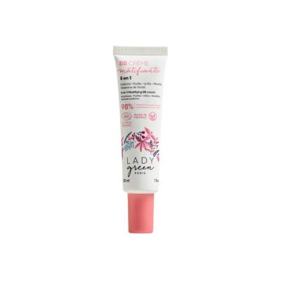 Lady Green 5en1 BB Cr&egrave;me Matifiante Teinte Tr&egrave;s Claire Bio 1 Unit&eacute;
