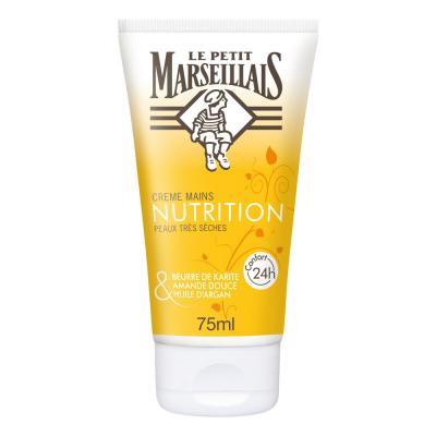 Cr&egrave;me mains nourrissante Le Petit Marseillais, flacon de 75 ml