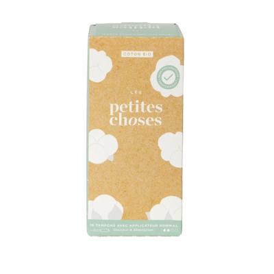 Tampons Flux Normal Avec Applicateurs Coton Bio x16 Les Petites Choses