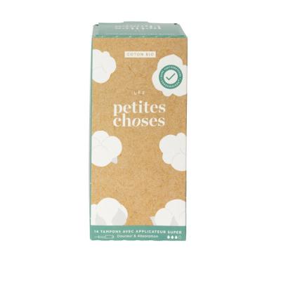 Tampons Flux Super Avec Applicateurs Coton Bio x4 Les Petites Choses
