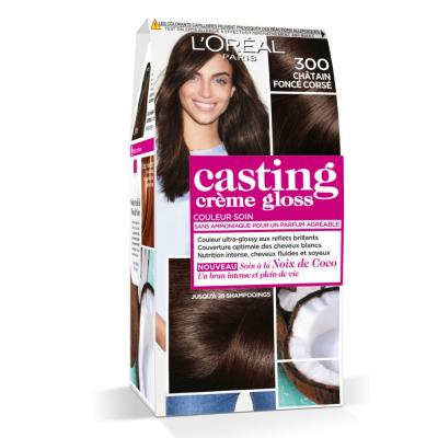 Coloration Cheveux 300 Ch&acirc;tain Fonc&eacute; Cors&eacute; Casting Creme Gloss - La Bo&icirc;te
