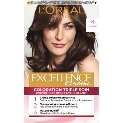 Coloration permanence Excellence L'OREAL PARIS - Ch&acirc;tain 4