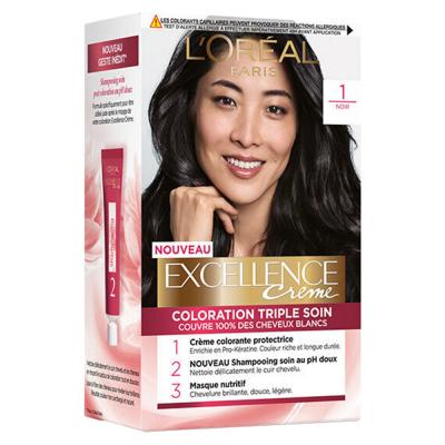 L&acute;Or&eacute;al Paris - Excellence Cr&egrave;me 1 Noir Coloration capillaire 192 ml