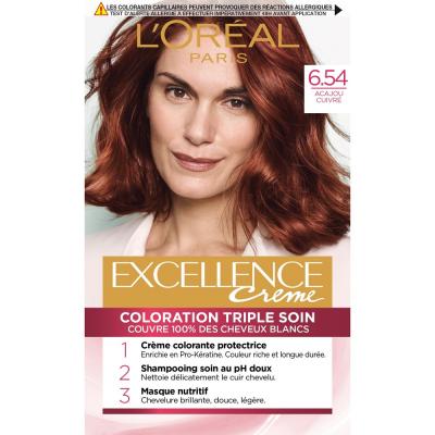 Excellence Cr&egrave;me 6.54 Blond Fonc&eacute; Acajou Cuivr&eacute; 