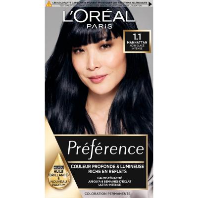 L'or&eacute;al Paris Pr&eacute;f&eacute;rence Coloration 1.1 Manhattan Noir Bleut&eacute;