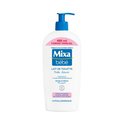 Mixa B&eacute;b&eacute; Lait de Toilette Tr&egrave;s Doux Format Familial 400 ml - Lot de 2