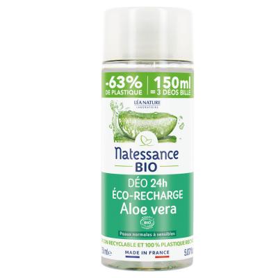 D&eacute;odorant &Eacute;co-recharge Aloe Vera Bio Natessance - Le Flacon De 150ml