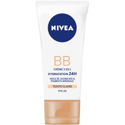 Nivea BB Cream Cr&egrave;me de teint 6en1 Clair 50 ml - Lot de 2