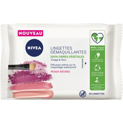 Lingette D&eacute;maquillante Visage & Yeux Nivea - La Paquet De 20 Lingettes