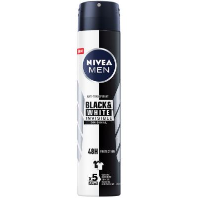 D&eacute;odorant spray Black & White pour homme, Nivea Men (200 ml)