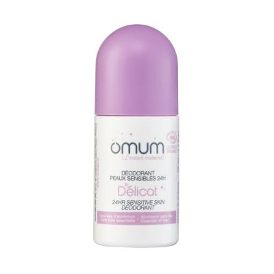 Le D&eacute;licat D&eacute;odorant bille peaux sensibles 24H Omum