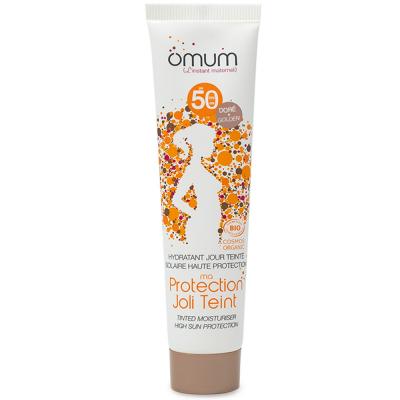 Cr&egrave;me visage teint&eacute;e SPF50 Ma Protection Joli Teint - Dor&eacute;e - Omum