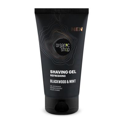 Organic Shop Gel &agrave; Raser Rafra&icirc;chissant Blackwood & Menthe 150 ml