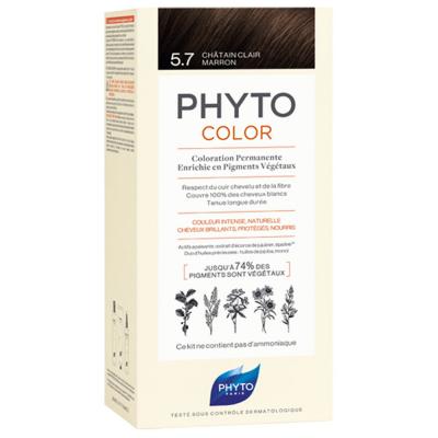 PHYTOCOLOR - 5.7 - Ch&acirc;tain Clair Marron Coloration Permanente, 112ml