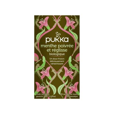 Infusion Ayurvedique bio Menthe poivr&eacute;e & R&eacute;glisse - 20 infusettes