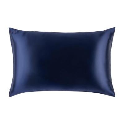 Slip Taie d'oreiller en pure soie &ndash; Queen Standard Bleu marine